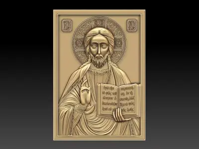 Jesus 4 bronze statue of 3D model