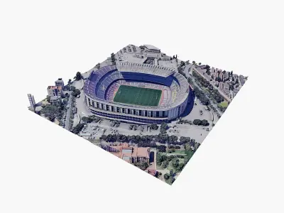 Camp Nou Stadium - Barcelona Low-poly 3D model