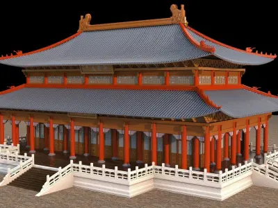 Chinese ancient house 3D model 23