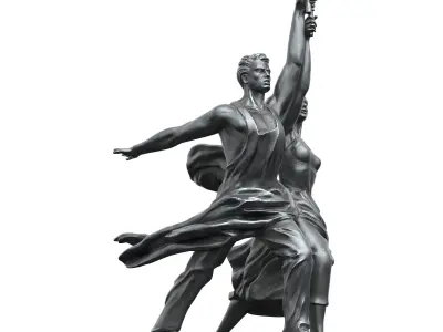 Worker and Kolkhoz Woman 3D model