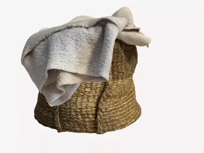 Basket with Blankets 3D print model