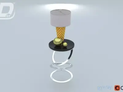 Yorjan Side Table Set 3D model