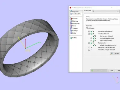 Wedding Band Hammered 3D print model