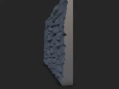 Salt-Weathered Stone Wall 3D model