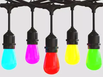 Bulb 48ft 15 LED  Low-poly 3D model