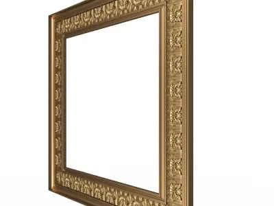 Classic Frame and Mirror 073 Low-poly 3D model