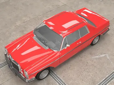1968-1975 model Mercedes Benz W114 C 280 Coupe 3D model