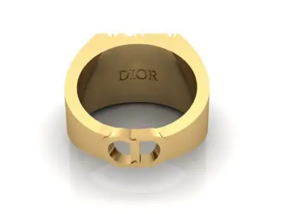 Dior men ring 18 3D print model