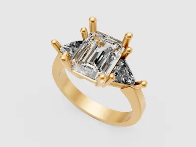 Woman Luxury Ring 3D print model