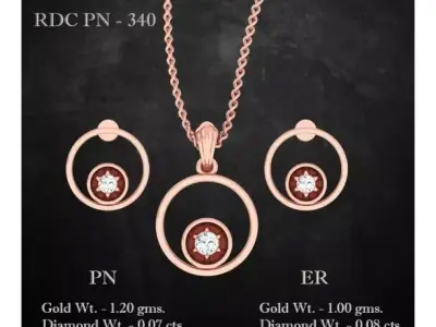 Pendant Earrings combo - 340 3D print model