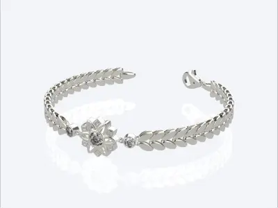 women luxury bracelet women chain 3D print model