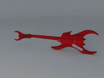 Scary looking guitar Free 3D model