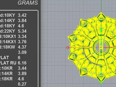 Radiant Sunflower Pearl Diamond Earrings 3D print model