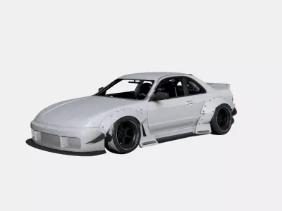 Track Focused Sports Car Aerodynamic Performance Design 3D model