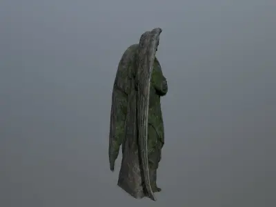 Angel Statue 04 Low-poly 3D model
