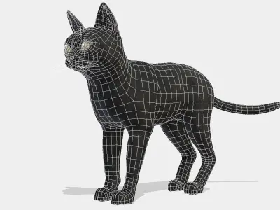 Cat - Bombay Low-poly 3D model