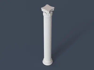 Corinthian Column 007 3D model