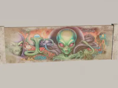 Wall 3D model Low-poly 3D model