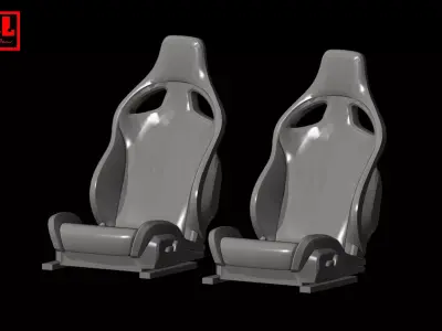 Bugatti Chiron seats 3D print model