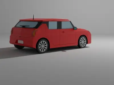 Maruti-swift suzuki nissan compact car Low-poly 3D model