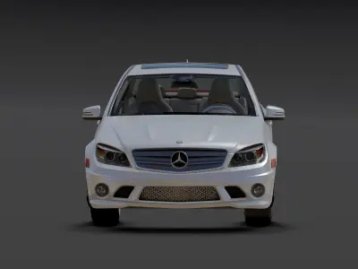 Mercedes AMG C63 Low-poly 3D model