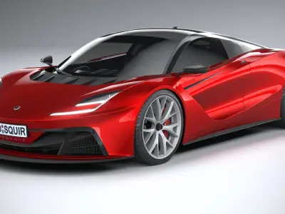 Generic Supercar v2 2020 LowPoly 3D model