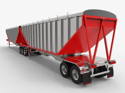 Rail Hopper Low-poly 3D model