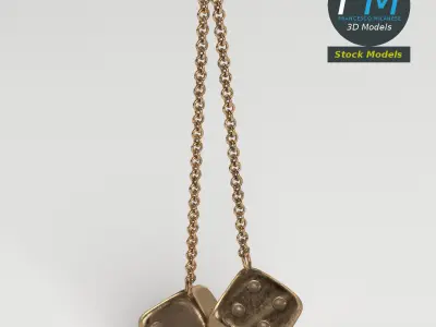 Decorative metal dice 3D model