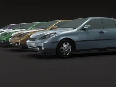 Sedan Car Generic Low-poly 3D model