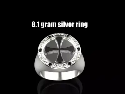 Cross hollow ring  3D print model