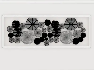 Decorative Metal stainless plants with gold   M 21 3D model
