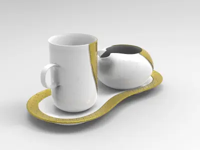 Kopl Milk Set Low-poly 3D model