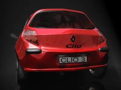 Renault Clio Low-poly 3D model