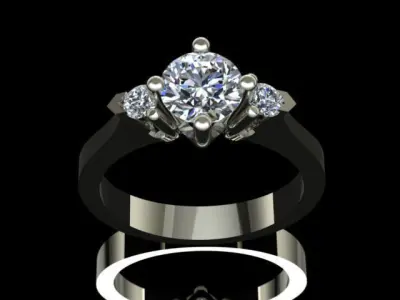 Luxury Engagement Diamond Ring 3D print model purchase