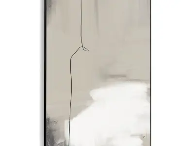 Plaster Two Photo Frame 503 Low-poly 3D model