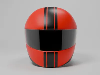 Motor Helmet Low-poly 3D model
