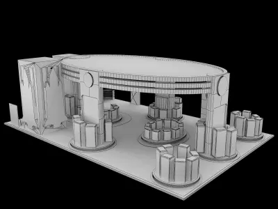 Booth Exhibition Stand a538a 3D model