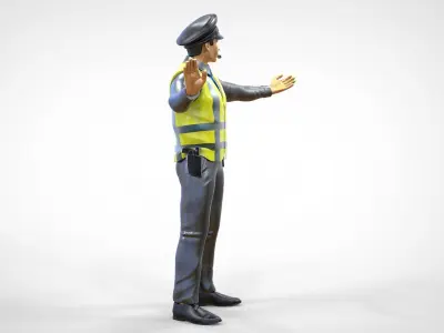 N1 Traffic Police with whistle 3D print model