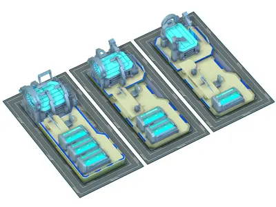 isometrical medical room hospital 03  Low-poly 3D model