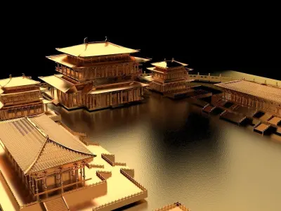 Chinese ancient house 3D model 19