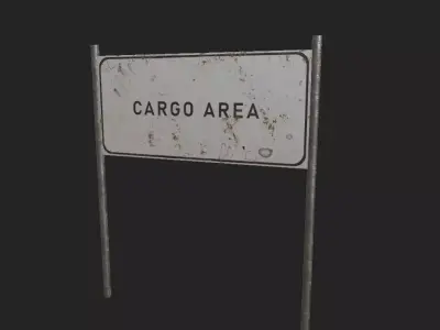 Cargo Area Sign Free 3D model