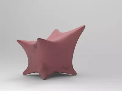 Nuha Chair Low-poly 3D model