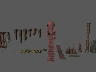 Throne Room Environment in Unreal Engine Low-poly 3D model