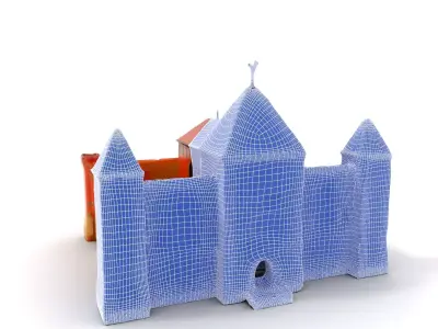 Red Brick Castle model pack Low-poly 3D model
