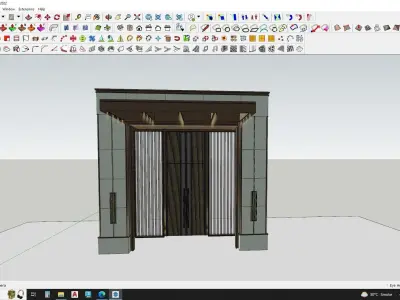 hotel Main entrance sketchup door 3D model
