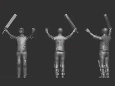 Cricket batsman 3D print model