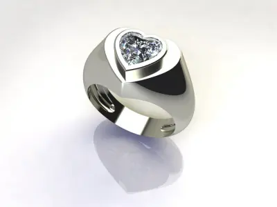 RING HEART 3D print model