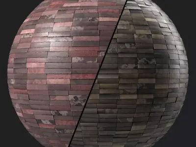 Stone Wall Materials 103- MultiColor StoneWall - Pbr Seamless Texture