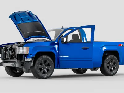 GMC Seirra 2013 Low-poly 3D model