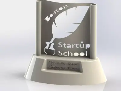 TroX award that says start up school Free 3D model